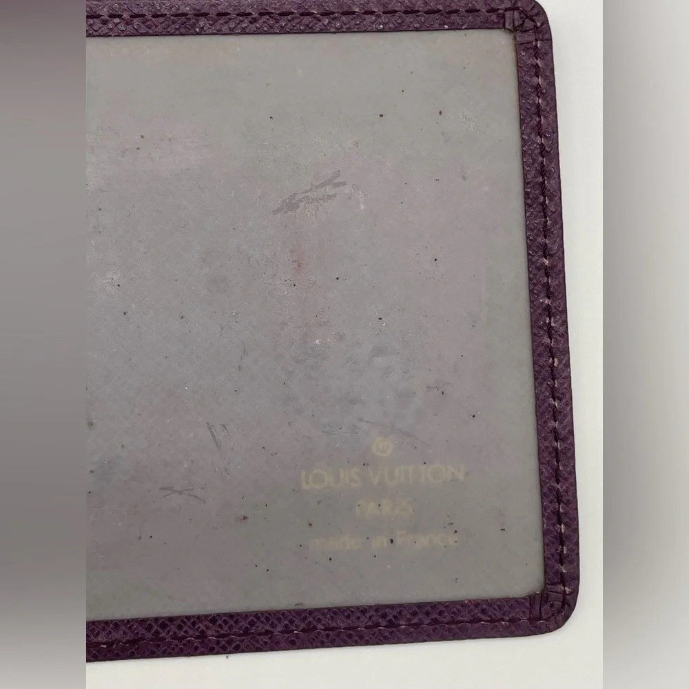Louis Vuitton Purple Taiga Card Holder Wallet